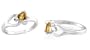 Trillion Cut Citrine Solitaire Ring Sterling Silver