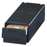 Rubbermaid 42101 Rubbermaid Drawer Opening Card Cabinet, 1,600-Card Capacity, Black