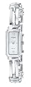 Rotary Ladies Rectangular Silver Dial Sterling Silver Bracelet Watch