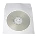 200 Pack - CD/DVD White Paper Sleeves with Clear Window - 80 Gram