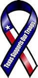 Texas Support Our Troops Mini Ribbon Magnet