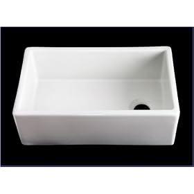 Kitchen Farmhouse Apron Front Sink - White Single 30 by Barclay