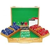 Review Stacks and Stacks  / 300 Sopranos Clay Composite Poker Chips-Oak Case (Multicolored) (3
