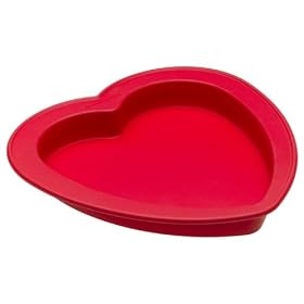 KitchenAid Silicone Bakeware Heart Cake Pan, Red