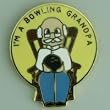 Bowling Grandpa Lapel Pin