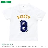 BabyChips ベースボールナンバー(名入れ半袖ベビーTシャツ) 80 ホワイト