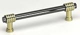 Cabinet Pull, Venice, Black Nickel and Polished Brass