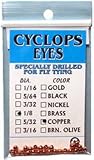 Cyclops Eyes (Beads) Color: Copper; Size: 3/16