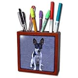 Dogs Fox Terrier - Toy Fox Terrier 2 - Tile Pen Holders-5 inch tile pen holder