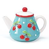 Retro Design Cherry Pie Teapot For Teas And Kitchen Decor by Cherry Pie Collection