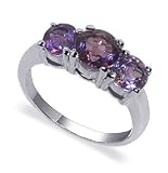 Marvelous Amethyst Gemstone Band .925 Sterling Silver Ring