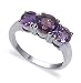 : MARVELOUS AMETHYST GEMSTONE B .925 STERLING SILVER RING