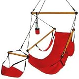 Air Chair - Red with Arm Supports and Solid Wood