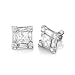 Iced Out Silver 4 CT. Cubic Zirconia CZ Hand Set 12MM Stud Earrings