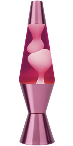 Lava Lite 14.3" Lava Lamp - White/Pink/Pink Chrome Base