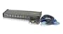 IOGEAR MiniView Ultra 8-Port KVM Switch with Cables, PS2, and USB GCS138KITUP