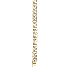 Triple Link Double Row with Hearts Charm Bracelet, 14K Yellow Gold by NJ... by NJ Charms