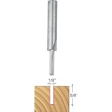 Buy Freud 03-120 1 8-Inch Diameter by 5 8-Inch Single Flute Straight Router Bit with 1... by Freud