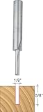 Freud 03-120 1/8-Inch Diameter by 5/8-Inch Single Flute Straight Router Bit with 1/4-Inch Shank