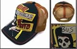 Misfits Music Band Hat - Horror Business Soft Mesh Printed Adjustable Trucker CAP MeNS Black/yellow Snap Closure