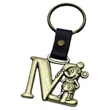 Mickey Mouse Letter M Brass Key Chain