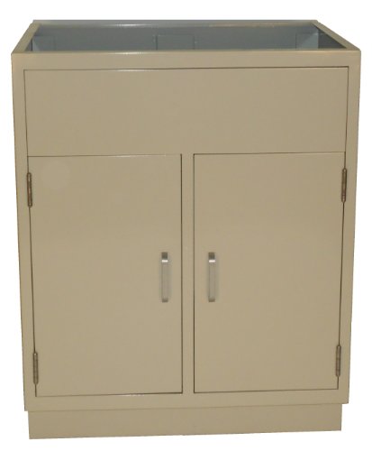 LabDesign 7119-29FH Steel Standard Fume Hood Base Cabinet with Full Width 7-1/4" Panel and 2 Doors, 29" Width x 35-3/4" Height