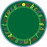 Joy Carpets green Alpha Script 7' 8 x 10' 9 Oval Area Rug