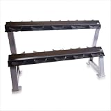 CAP Barbell 2 Tier Dumbbell Rack with Saddles, Holds 10 pairs