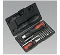 Sealey AK6477 - Standard & Stubby Ratchet Screwdriver Set 17pc