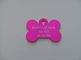 Pet Supplies : Small Bone Shape Pet ID Tag Pink...FREE SHIPPING