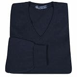 Principe di Salina Dark Blue Cashmere V-neck Sweater