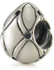 Genuine Ohm Beads (TM) Product. 925 Sterling Silver Easter Egg Threaded European Bead Charm. 100% Satisfaction Guaranteed.