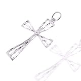 925 Sterling Silver Jewelry, Finely Designed Cross Charm, Adjustable Fit, Plus Free Special Gift Pouch