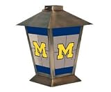 Michigan Wolverines 11 Glass Metal Candle Lantern