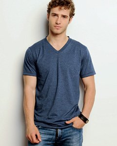 Canvas Unisex 4.2 oz. V-Neck Jersey T-Shirt - WHITE - XS