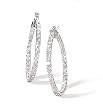 2.5mm x 32mm CZ Hoop Earrings