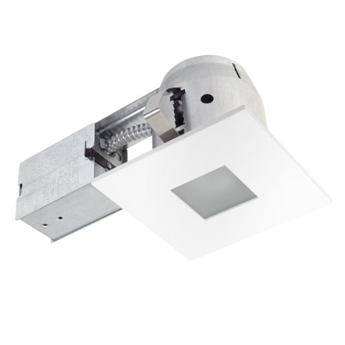 Globe Electric 90653 4 inch Recessed Lighting Kit Bathroom Square Matte