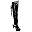 Pleaser Shoes Women's DELIGHT-3019, 5 3/4" Heel Open Toe Lace-UP Thigh High Boot