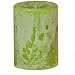 3 Distressed 60 Hour Pillar Candle Margarita Green