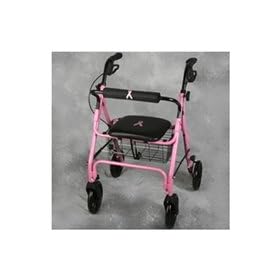Click here to buy Medline Rollator/Walker for Breast Cancer Awareness - Pink/Black.