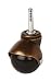 2" Antique Brass Ball Caster with Wood Stem & Sock