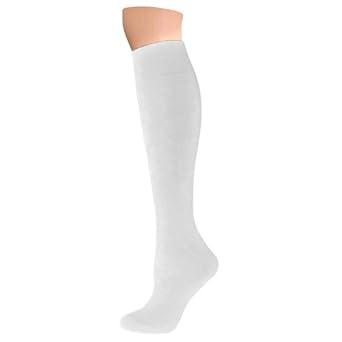 White Knee High Trouser Sock