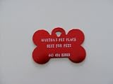 Pet Supplies : Large Bone Shape Pet ID Tag Red..FREE SHIPPING