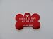 Large Bone Shape Pet ID Tag Red..FREE SHIPPING