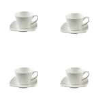 BIA Cordon Bleu Annapurna 4-Ounce Demi Cups and Saucers, Set of 4