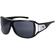 Fox Racing The Heartless Women's Casual Sunglasses w/ Free B&F Heart Sticker Bundle - Polished Black/Grey
