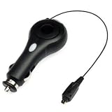 Electronics : Retractable Car Charger for Treo 650, 700w, 700p, 700wx, 680, 750, Tungsten T5, E2, LifeDrive, TX, Black