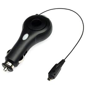Brand New Retail Packing Palm Treo Tungsten T5, Tungsten E2, Lifedrive, Tx, Treo 650, Treo 700w, Treo 700p, 680, 750, 755p Retractable Car Cigarette Lighter Adapter with Ic Chip By Bargaincell