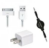 New OEM Apple iPhone 3G/3GS/4, and iPod USB Wall Charger with Sync Cable