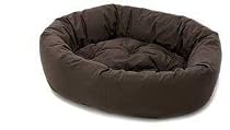 Dog Gone Smart Bed Canvas Donut Pet Bed, Brown, Large, 35"